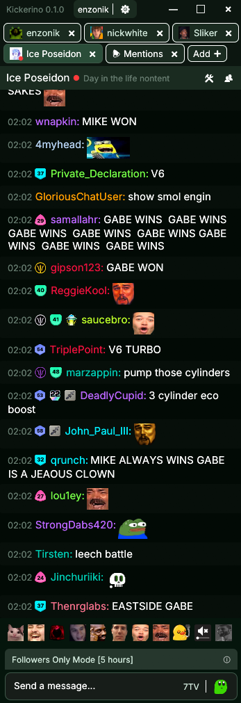 Kickerino Chatroom screenshot